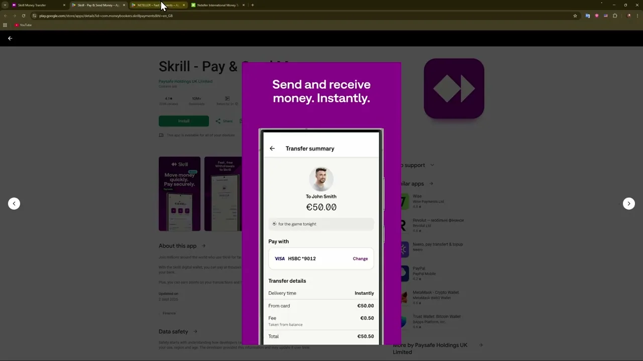 Comisiones y tarifas de Neteller y Skrill en casinos con licencia DGOJ