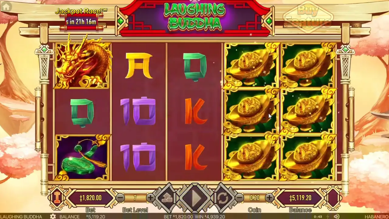 Happy Buddha: Bonus Combo — Contribución al requisito de apuesta