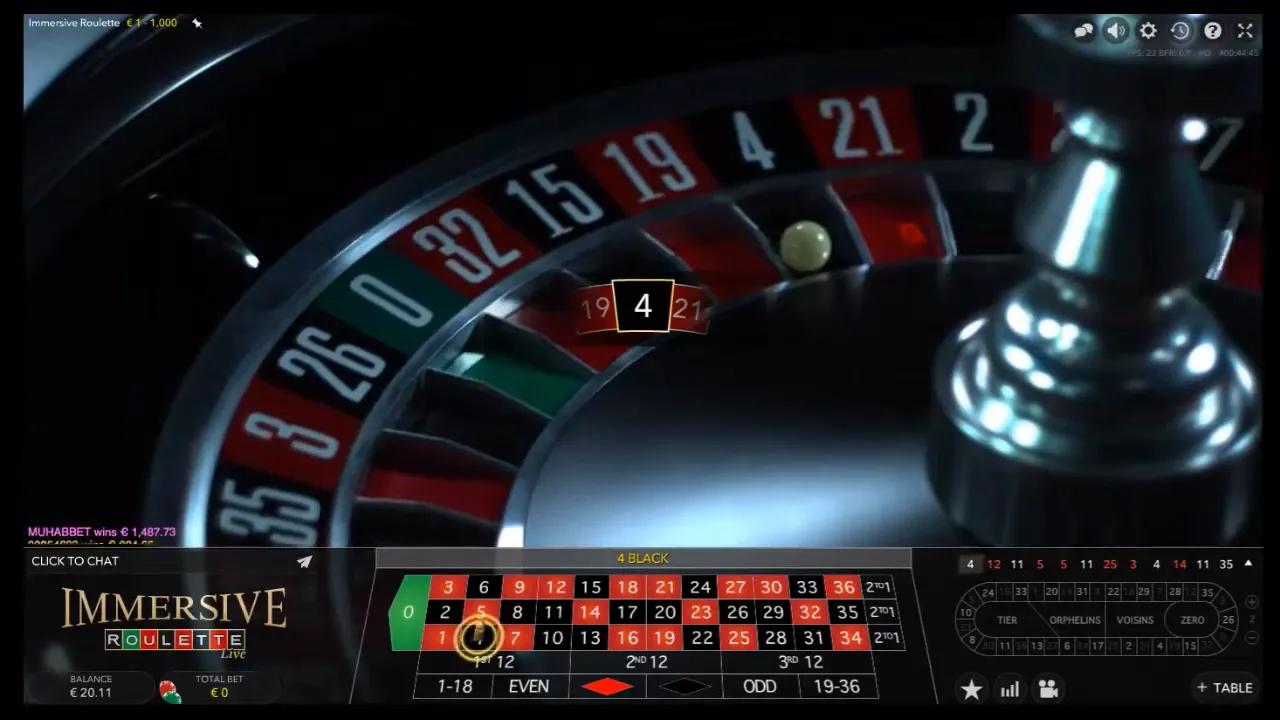 Roulette Live — Contribución al requisito de apuesta